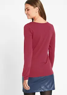 Maglia elasticizzata aderente a maniche  lunghe, bonprix