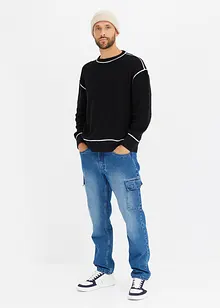 Jeans cargo termici relaxed fit, straight, bonprix