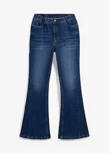 Jeans flared con cinta comoda, a vita alta, bonprix