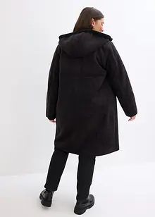 Cappotto corto in similpelle con fodera effetto peluche, bonprix