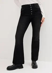 Jeans bootcut con cinta comoda, a vita alta, bonprix