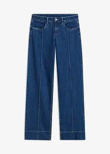 Jeans wide leg, a vita bassa, bonprix