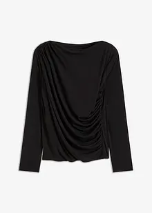 Maglia a maniche lunghe con arricciatura, bonprix