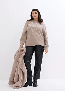 Maglione con paillettes, bonprix