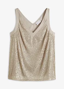 Top con paillettes, bonprix