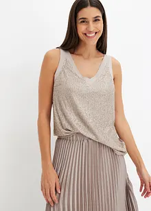 Top con paillettes, bonprix