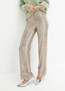 Pantaloni di jersey con paillettes, bonprix