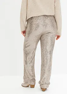 Pantaloni di jersey con paillettes, bonprix