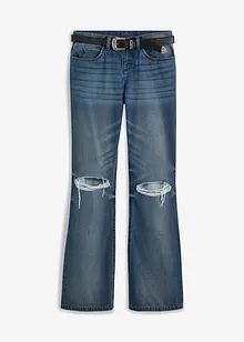 Jeans bootcut con cintura (set 2 pezzi), bonprix