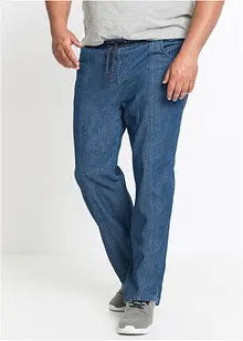 Pantaloni classic fit con elastico in vita in cotone leggero, straight, bonprix