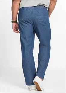 Pantaloni classic fit con elastico in vita in cotone leggero, straight, bonprix
