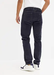 Pantaloni di velluto a coste elasticizzato effetto lavato regular fit, straight, bonprix