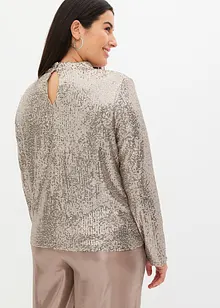 Blusa con paillettes, bonprix