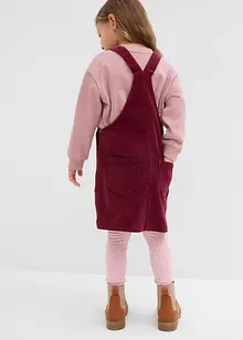 Abito salopette in velluto elasticizzato, bonprix