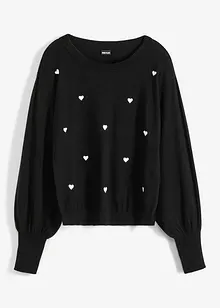 Maglione in filato fine di misto viscosa, bonprix