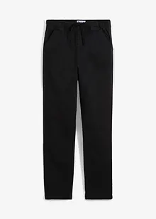 Pantaloni chino elasticizzati con elastico in vita e cotone biologico regular fit, straight, bonprix