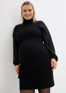 Abito in maglia prémaman con chiffon elegante, bonprix