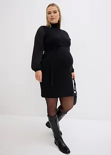 Abito in maglia prémaman con chiffon elegante, bonprix