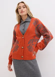 Cardigan con motivo particolare, bonprix