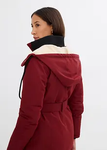 Parka lungo invernale con cintura, bonprix