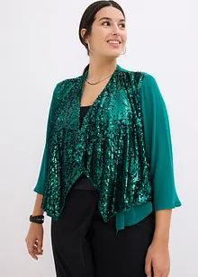 Bolero di chiffon con paillettes, bonprix