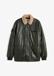 Giacca invernale in similpelle stile bomber, bonprix