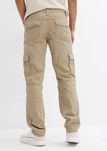 Pantaloni cargo in puro cotone loose fit, straight, bonprix