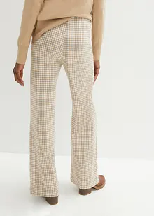 Pantaloni elasticizzati pied-de-poule, wide leg, bonprix