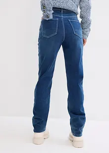 Jeans termici straight, a vita alta, bonprix