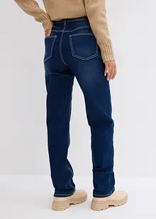 Jeans termici straight, a vita alta, bonprix