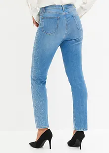 Jeans straight con strass, bonprix