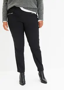 Pantaloni elasticizzati in bengalina con tasche zippate, bonprix