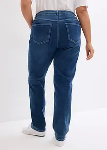 Jeans termici straight, a vita alta, bonprix