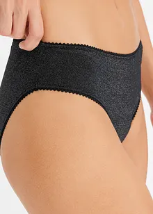 Slip con fili glitterati (pacco da 4), bonprix