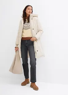 Maglia elasticizzata a collo alto e a maniche lunghe, bonprix