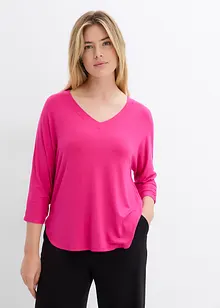 Maglia con maniche a 3/4 in misto viscosa elastan, bonprix