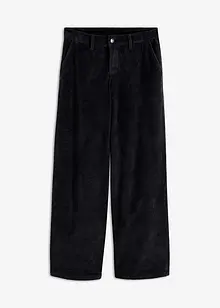 Pantaloni a palazzo in velluto elasticizzato a coste, bonprix