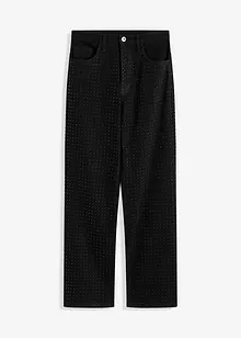 Pantaloni elasticizzati con strass, bonprix