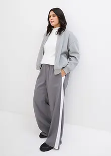 Pantaloni a palazzo con elastico in vita e fasce a contrasto, bonprix