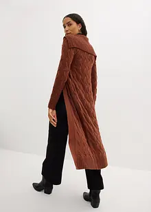 Maxi cardigan in maglia a trecce, bonprix
