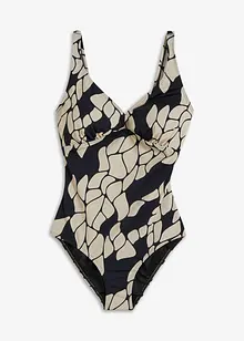 Costume intero con scollatura a V e effetto modellante leggero, bonprix