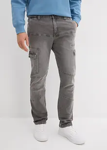 Jeans elasticizzati cargo regular fit, straight, bonprix