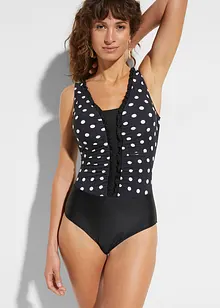 Costume intero con arricciatura e effetto modellante medio, bonprix