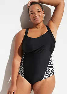 Costume intero in poliammide riciclata con effetto modellante medio, bonprix