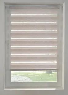 Tenda a rullo doppia effetto lino senza cordicella, bonprix