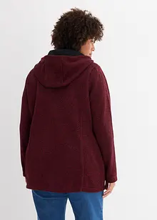 Giacca in pile a maglia con cappuccio, bonprix