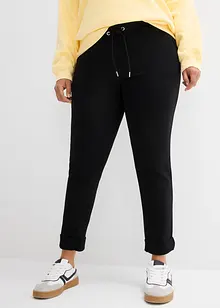 Pantaloni da jogging alla caviglia con risvolto, bonprix