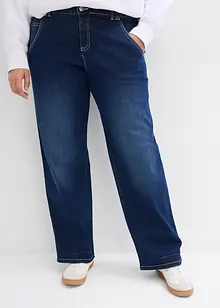 Jeans elasticizzati straight, a vita media, bonprix