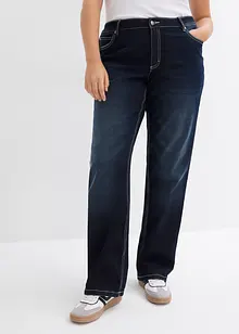 Jeans straight con cinta comoda, vita media, bonprix