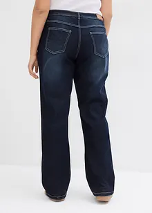 Jeans straight con cinta comoda, vita media, bonprix